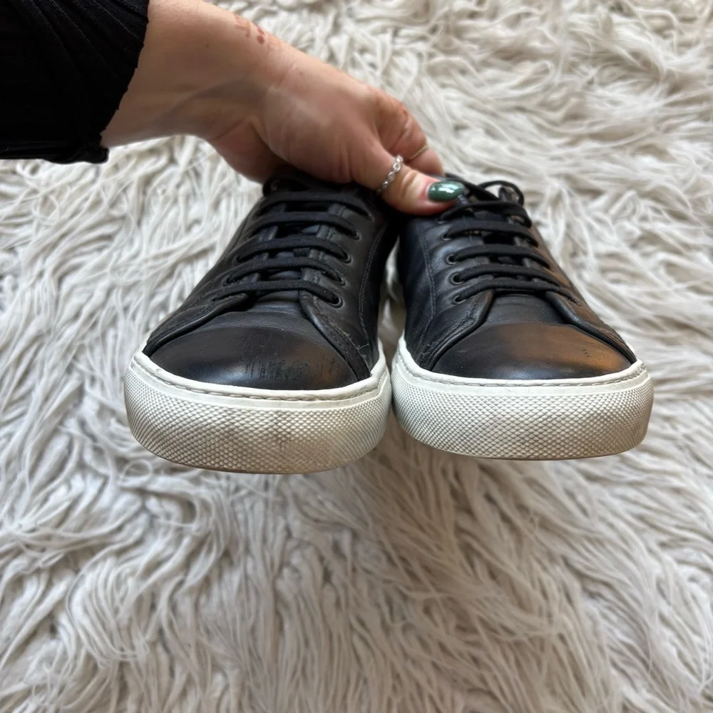 Common Projects Women’s Original Achilles Black Leather Low-Top Sneakers Size 40